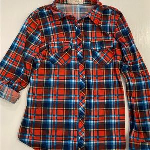Bella D Women’s Faux flannel shirt. Size M